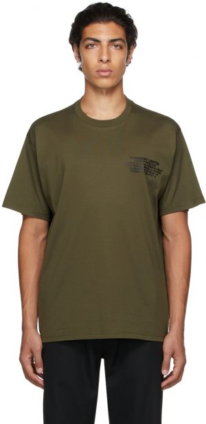 Burberry Khaki Oversized Location Print T-Shirt Burberry Khaki Oversized Location Print T-Shirt