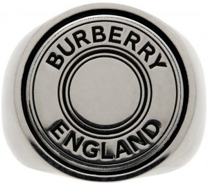 Burberry Logo Graphic Signet Ring Burberry Logo Graphic Signet Ring