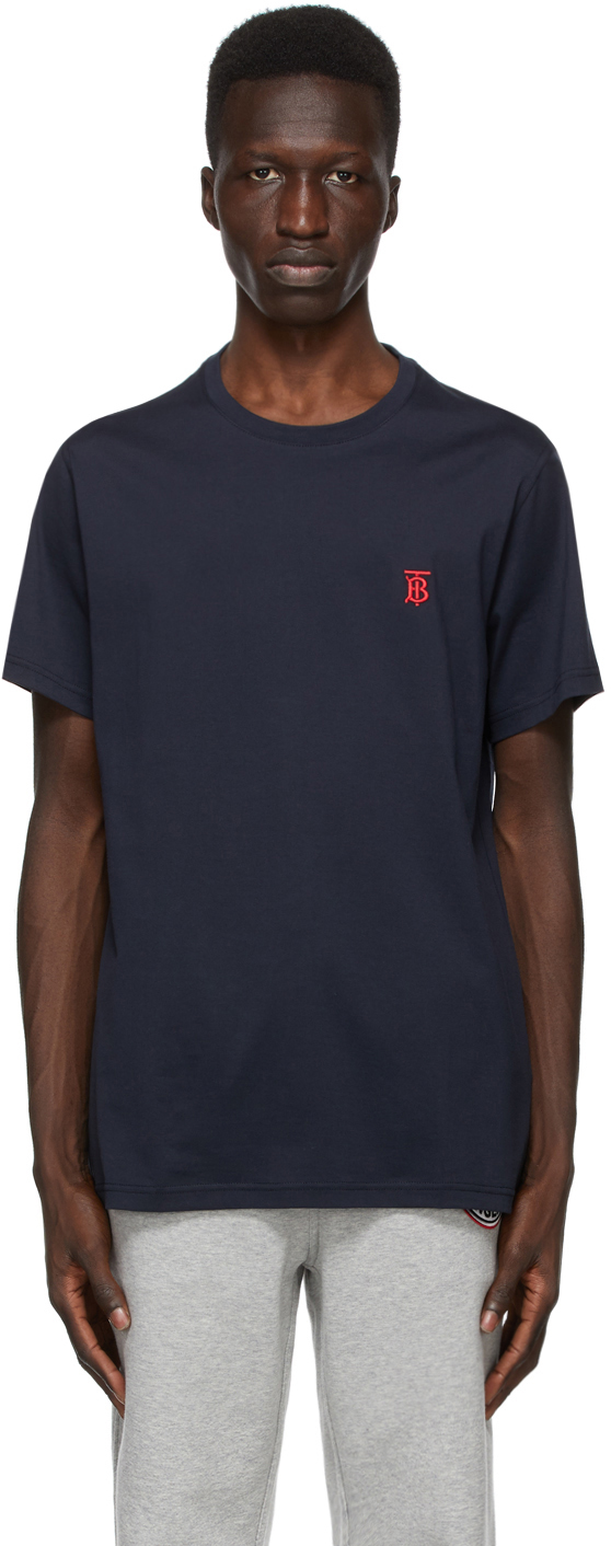 Burberry Navy TB Monogram New Parker T-Shirt | The Fashionisto