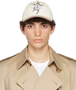 Burberry Off-White Mythical Alphabet 'B' Faun Cap Burberry Off-White Mythical Alphabet 'B' Faun Cap
