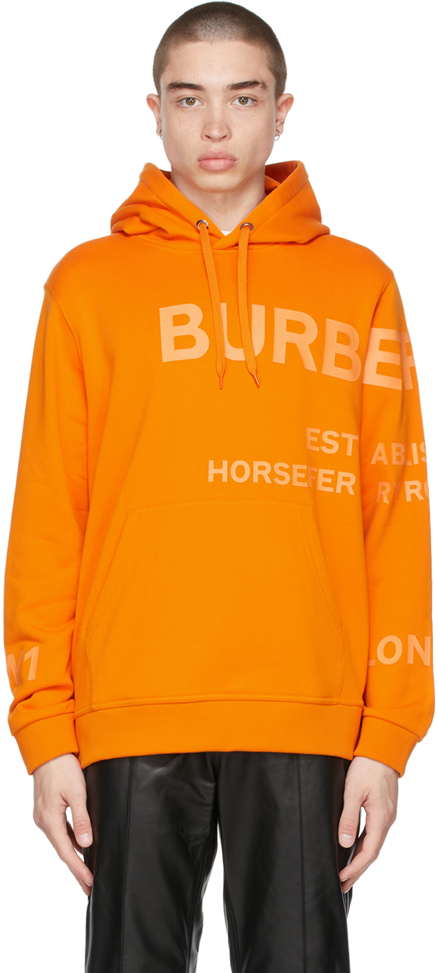 Burberry Orange ‘Horseferry’ Hoodie | The Fashionisto