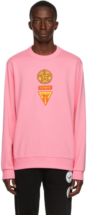 Burberry Pink Badge Appliqué Sweatshirt Burberry Pink Badge Appliqué Sweatshirt