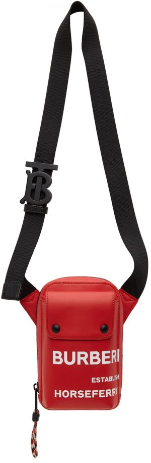 Burberry Red 'Horseferry' Jed Messenger Bag Burberry Red 'Horseferry' Jed Messenger Bag