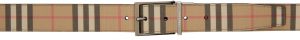 Burberry Reversible Beige & Black E-Canvas Vintage Check Belt Burberry Reversible Beige & Black E-Canvas Vintage Check Belt