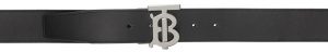 Burberry Reversible Black & Brown Buffed Monogram Motif Belt Burberry Reversible Black & Brown Buffed Monogram Motif Belt