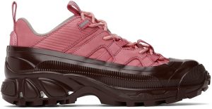 Burberry SSENSE Exclusive Pink Arthur Sneakers Burberry SSENSE Exclusive Pink Arthur Sneakers