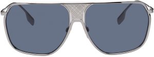 Burberry Silver Engraved Aviator Sunglasses Burberry Silver Engraved Aviator Sunglasses