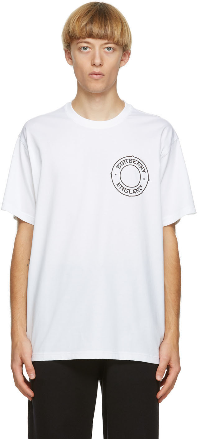 Burberry White Logo Crest T-Shirt | The Fashionisto