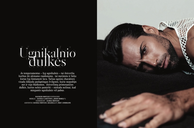 » Daniele Carettoni Dons Black & White for L'Officiel Hommes Lithuania Daniele Carettoni 2021 LOfficiel Hommes Lithuania 002