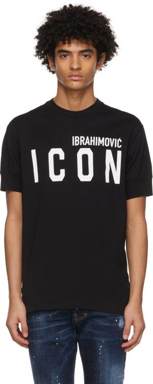 Dsquared2 Black Ibrahimovic Edition 'Icon' T-Shirt Dsquared2 Black Ibrahimovic Edition 'Icon' T-Shirt
