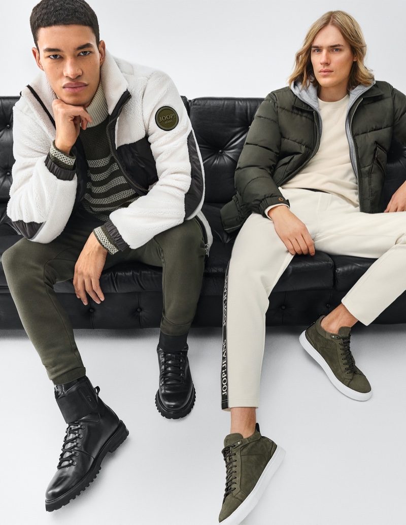 Models Raphael Balzer and Ton Heukels star in JOOP!'s fall-winter 2021 campaign.