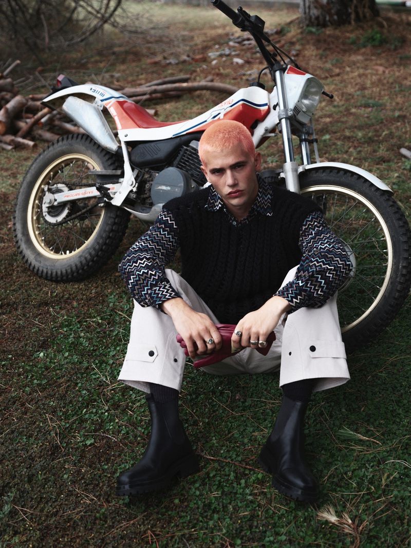 Julio Taeño Rocks Modern Biker Style for Esquire Czech Republic