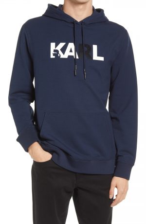 Karl Lagerfeld Paris Graphic Hoodie, Size Small in Navy at Nordstrom Karl Lagerfeld Paris Graphic Hoodie, Size Small in Navy at Nordstrom
