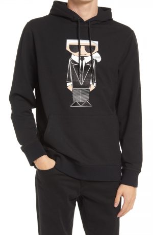 Karl Lagerfeld Paris Men's Kocktail Karl Hoodie, Size Small in Black at Nordstrom Karl Lagerfeld Paris Men's Kocktail Karl Hoodie, Size Small in Black at Nordstrom