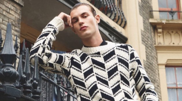 Kit Butler Hits London's Streets in Graphic Menswear for British GQ Kit Butler Hits London's Streets in Graphic Menswear for British GQ