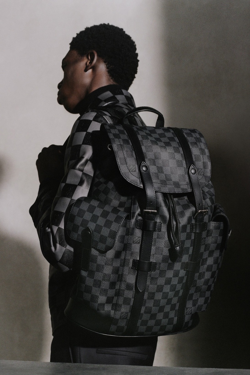 LOUIS VUITTON Christopher PM Damier Graphite Backpack Bag Black