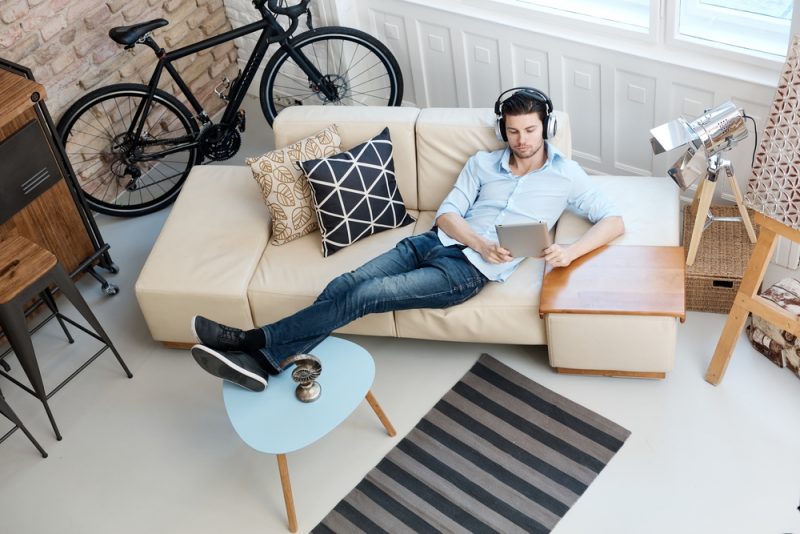 Man Relaxing at Home