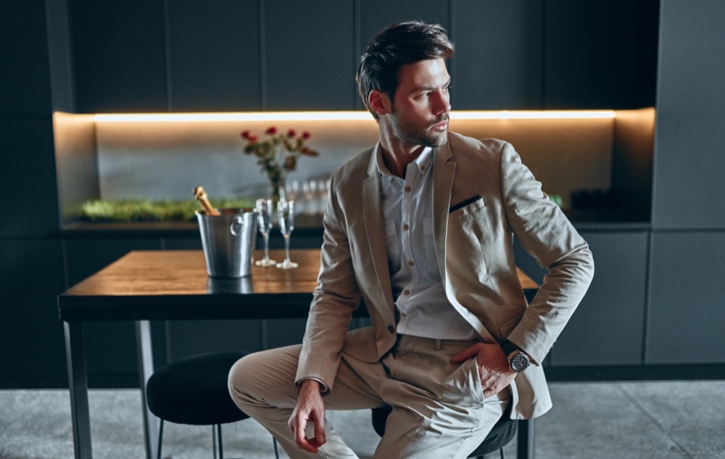 Man Suit Kitchen Bar Stool Modern