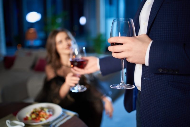 Man Wearing Suit Nice Dinner