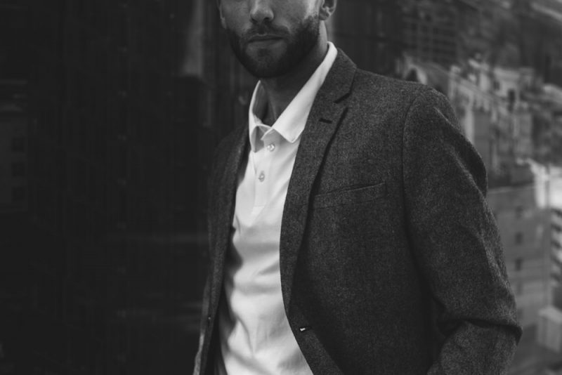 Man in Blazer and Polo