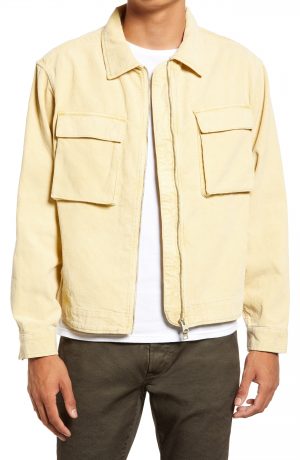 Men's Allsaints Clifton Corduroy Jacket, Size Medium - Yellow Men's Allsaints Clifton Corduroy Jacket, Size Medium - Yellow