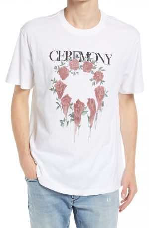 Men's Allsaints Men's Ceremony Graphic Tee, Size Medium - White Men's Allsaints Men's Ceremony Graphic Tee, Size Medium - White