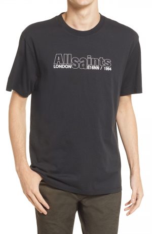 Men's Allsaints Men's Hollowpoint Graphic Tee, Size Small - Black Men's Allsaints Men's Hollowpoint Graphic Tee, Size Small - Black