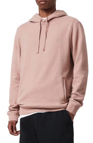 Men's Allsaints Raven Hoodie, Size Large - Pink Men's Allsaints Raven Hoodie, Size Large - Pink