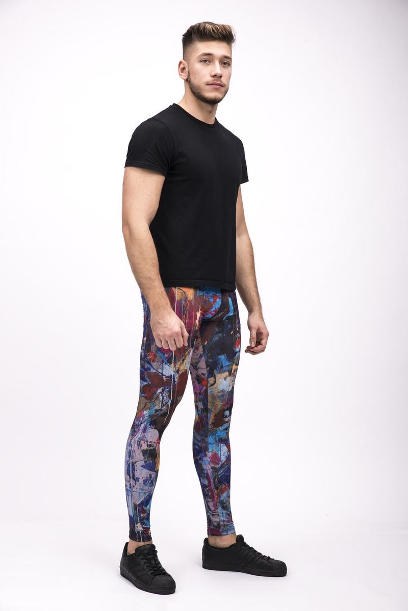 Paint Splatter Mens Leggings Meggings