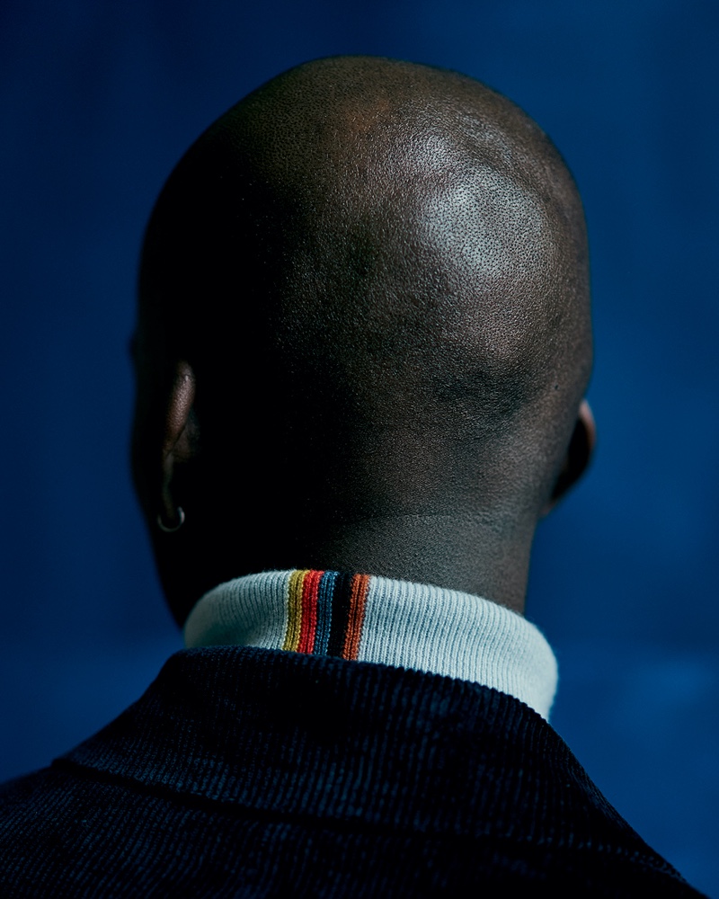 Duke Agyapong appears in Paul Smith's fall-winter 2021 campaign.