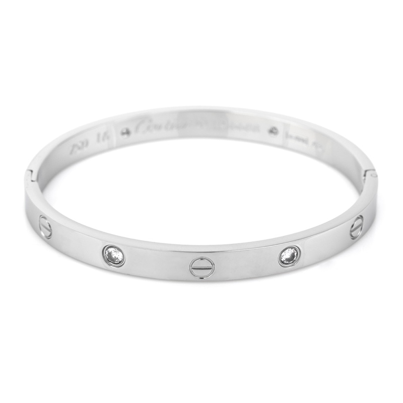 Cartier LOVE 18k White Gold Size 16 Bangle Bracelet | eBay