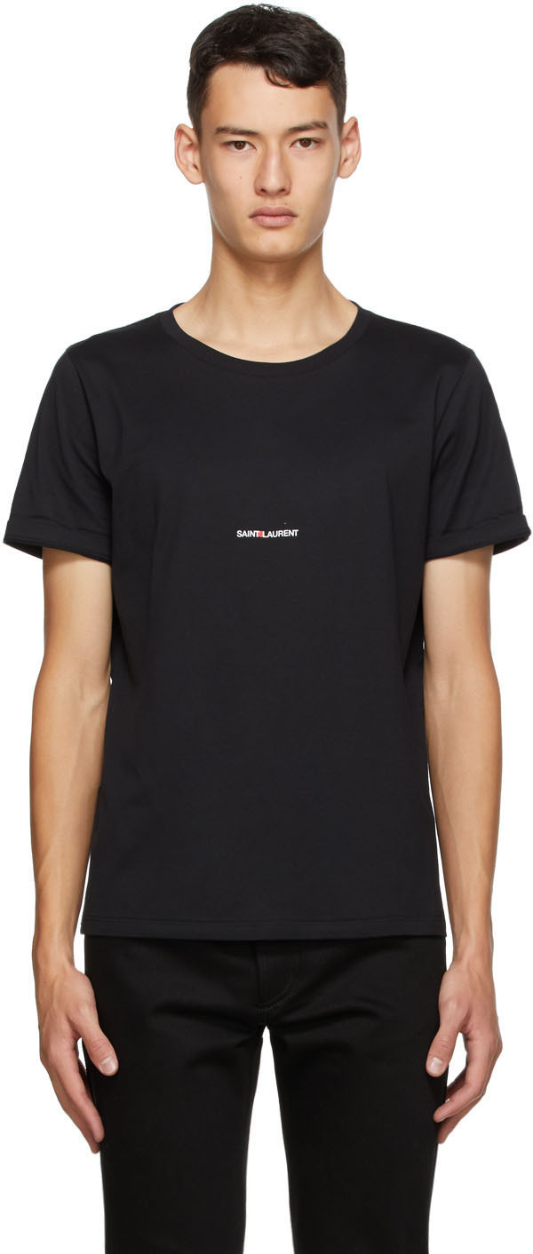 Saint Laurent Black Logo T-Shirt | The Fashionisto
