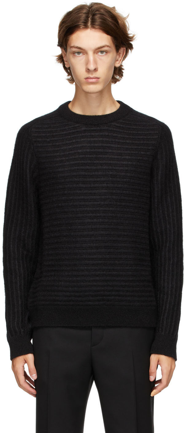 Saint Laurent Black Sailor Knit Sweater | The Fashionisto