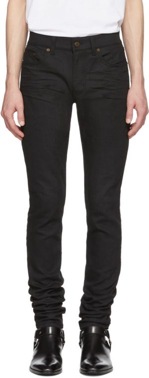 Saint Laurent Black Skinny 5 Pocket Medium Jeans Saint Laurent Black Skinny 5 Pocket Medium Jeans