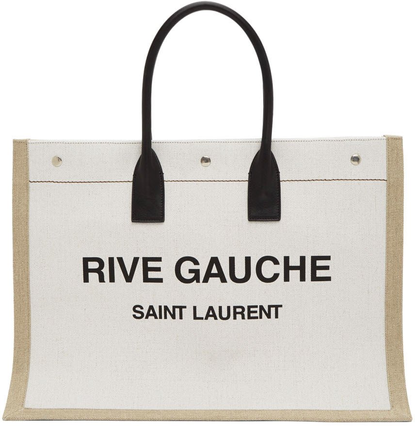 Saint Laurent Off-White ‘Rive Gauche’ Tote | The Fashionisto