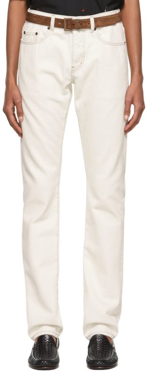 Saint Laurent Off-White Slim-Fit Jeans Saint Laurent Off-White Slim-Fit Jeans