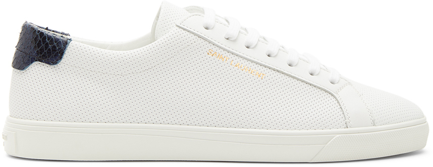 saint laurent andy perforated leather sneakers