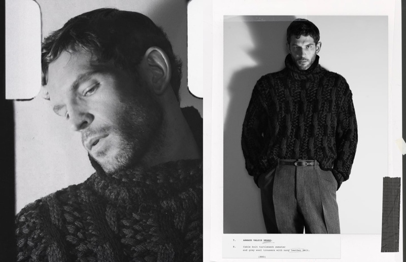 French actor Arnaud Valois appears in Zara's fall-winter 2021 Studio collection campaign.