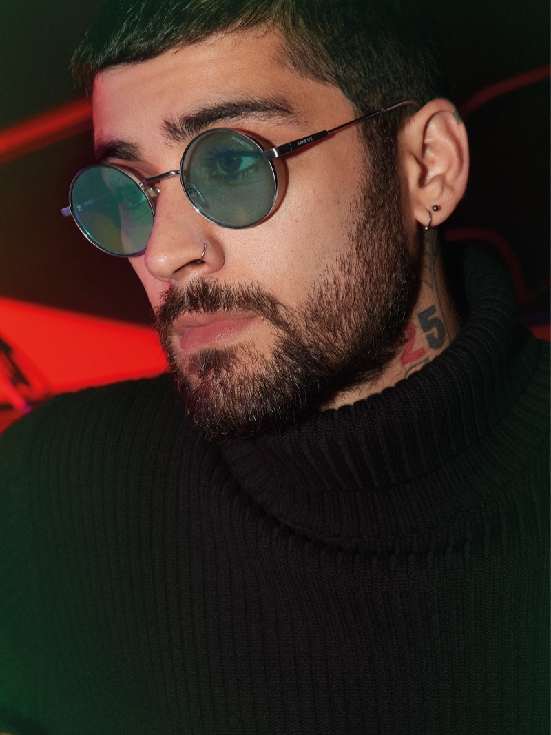 Zayn wears Drophead sunglasses from his Arnette eyewear collection.