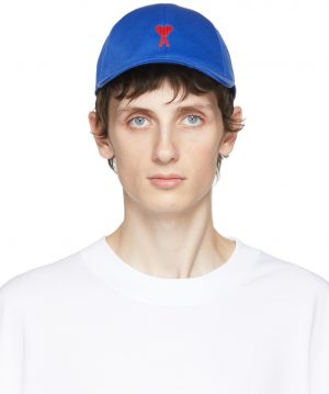 AMI Alexandre Mattiussi Blue ADC Embroidery Trucker Cap AMI Alexandre Mattiussi Blue ADC Embroidery Trucker Cap