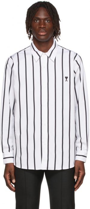 AMI Alexandre Mattiussi Striped Poplin Shirt AMI Alexandre Mattiussi Striped Poplin Shirt