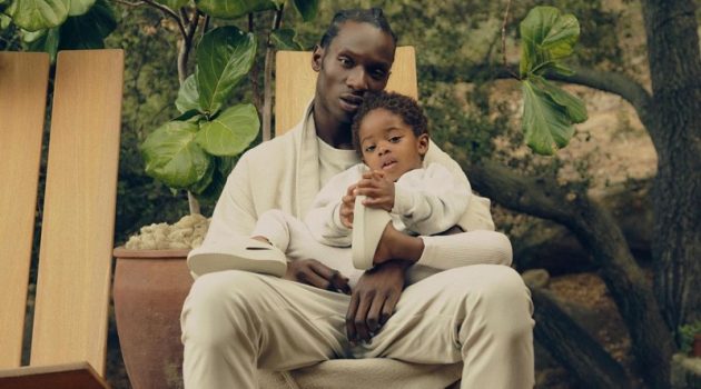 Adonis Bosso and his son Saphir front Fear of God's launch of its new loungewear range.