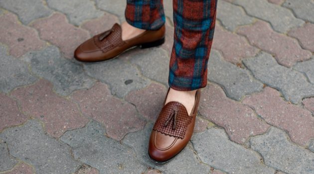 Brown Leather Loafers Man
