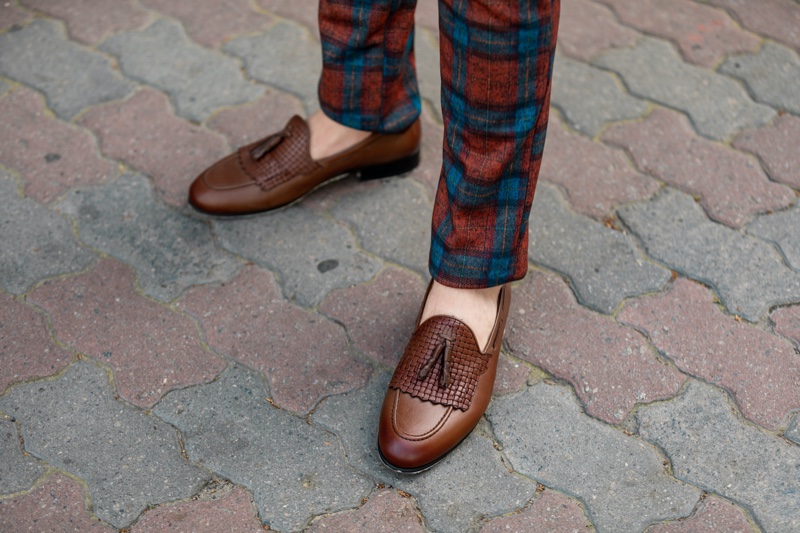 Brown Leather Loafers Man