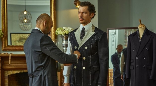 Starring in Dolce & Gabbana's Made to Measure campaign, David Gandy gets fitted for a #DGSartoria suit.