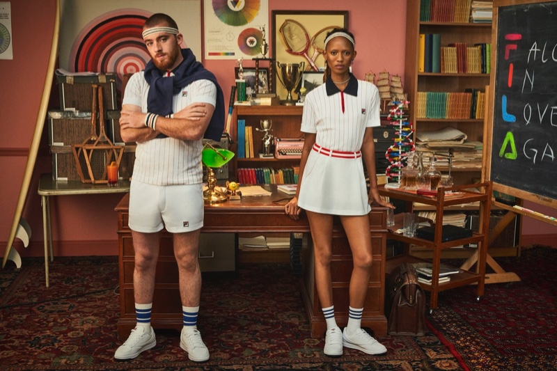 Starring in "Falling in Love Again," Angus Cloud and Adesuwa Aighewi come together for FILA's most recent campaign.