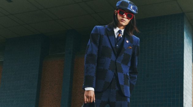 In front and center, Branko Roegiest rocks a suit from the Louis Vuitton x NIGO collection.