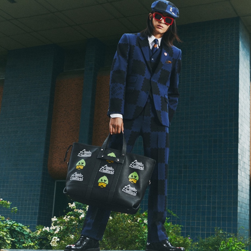 In front and center, Branko Roegiest rocks a suit from the Louis Vuitton x NIGO collection.