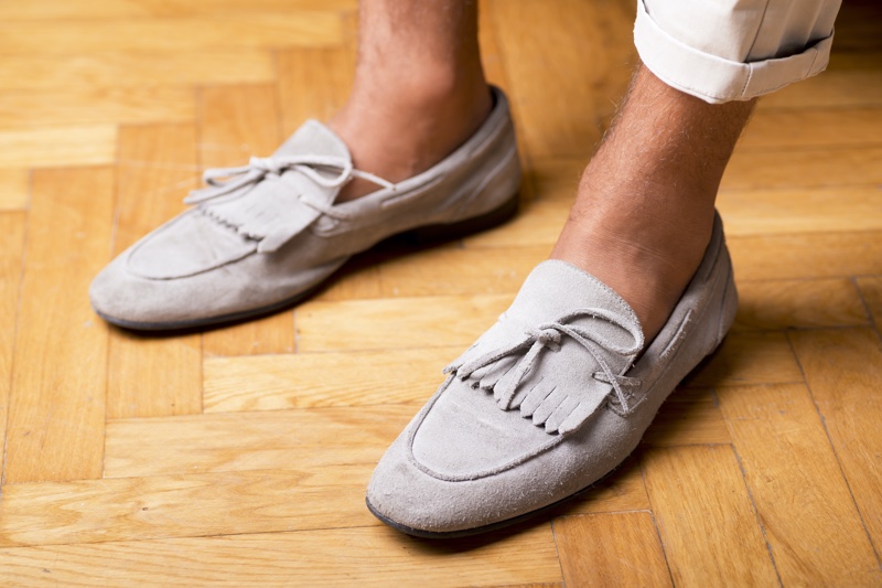 Man Grey Loafers Man Grey Loafers