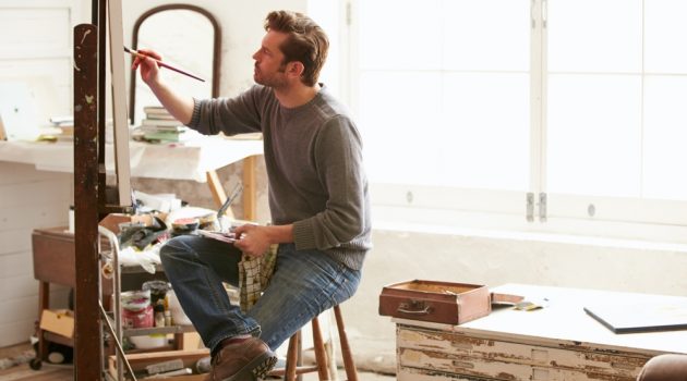 Making Space for Your Hobbies in Your New Home Man Painting